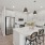 Open layout kitchen with island and entryway