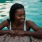 a woman in a pool
