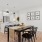 kitchen with an island and a dining room table and chairs